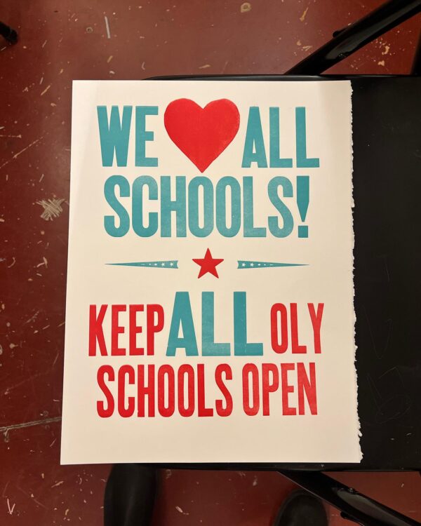 We Love All Schools! Poster