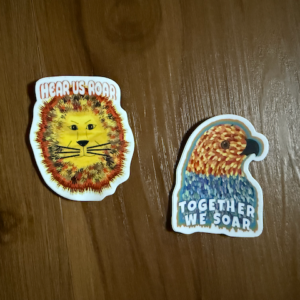 Lion & Hawk Stickers