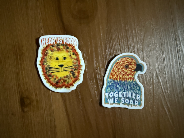 Lion & Hawk Stickers