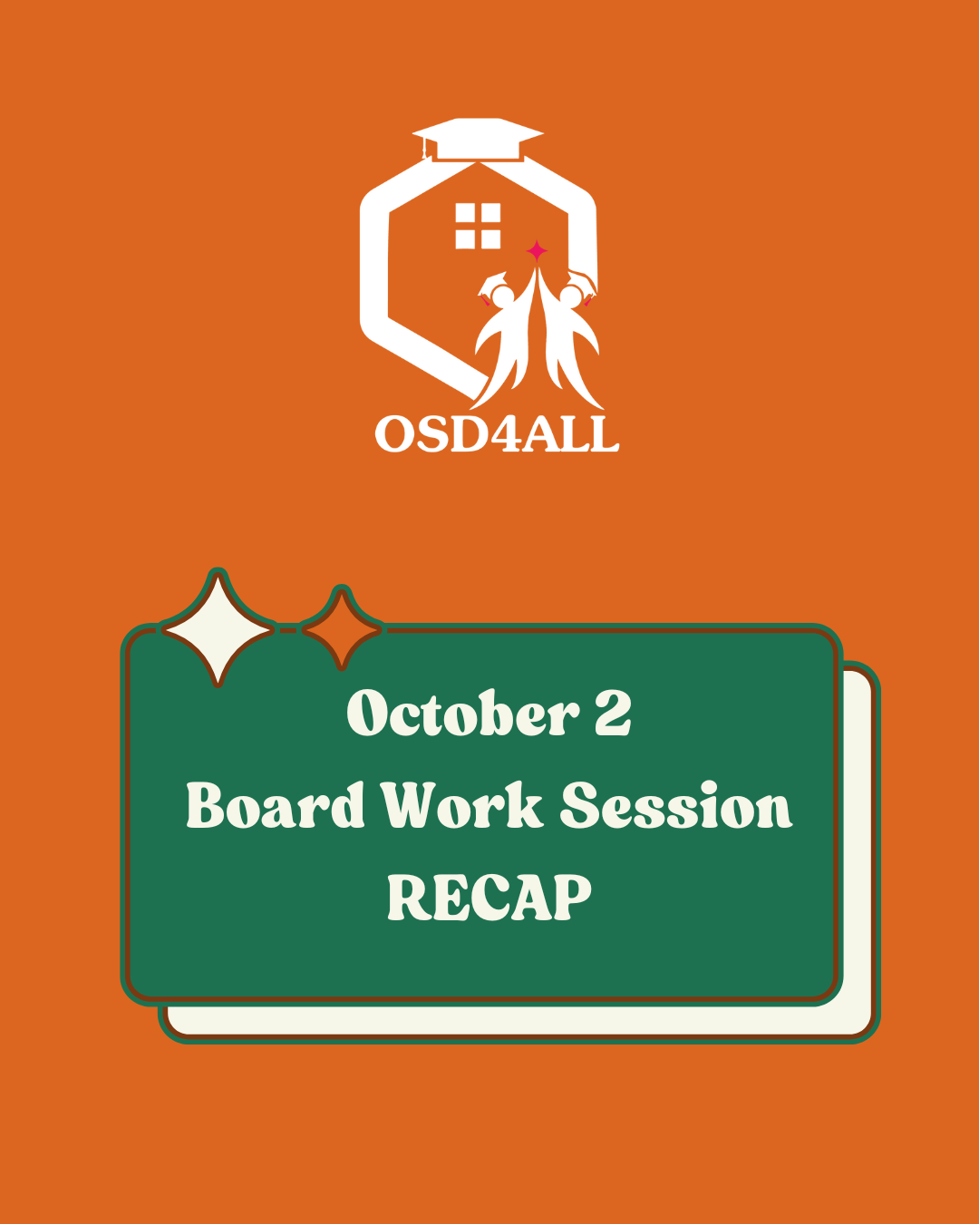 October 2 Board Work Session Recap